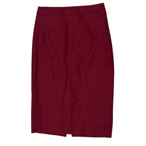 J Crew Cotton Blend Maroon Pencil Skirt Style 78837 Size 0